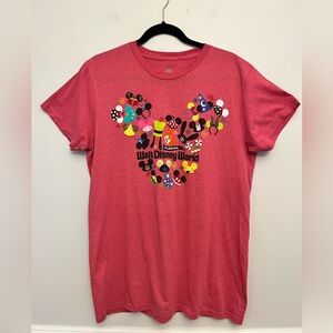 Walt Disney World Florida Ears Hat Collage T-Shirt, Size Large